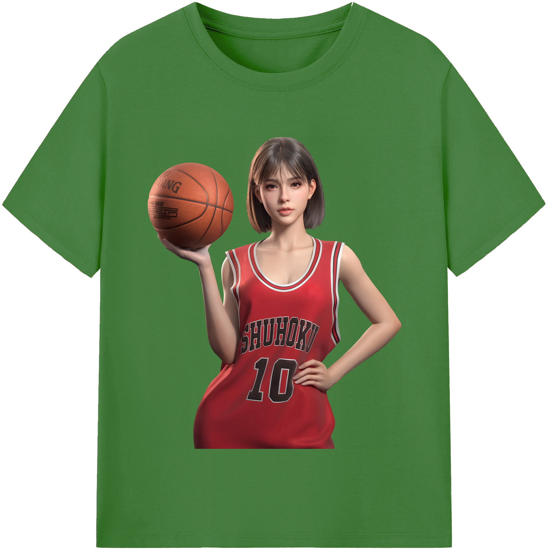 （画像用） SLAM DUNK／スラムダンク レディースカジュアルプリントTシャツ（綿100％）